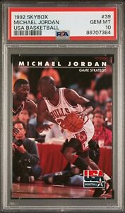 1992 SkyBox USA Basketball #39 Michael Jordan Game Strategy GEM MINT PSA 10