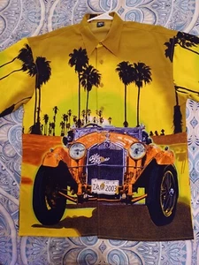 Vintage Hang Ten Men’s Hawaiian Shirt Alfa Romeo Car Tropical XL Extra Large AOP - Picture 1 of 4