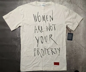 Abito maglietta oversize CHNGE donna non sono di tua proprietà bianco - Foto 1 di 12