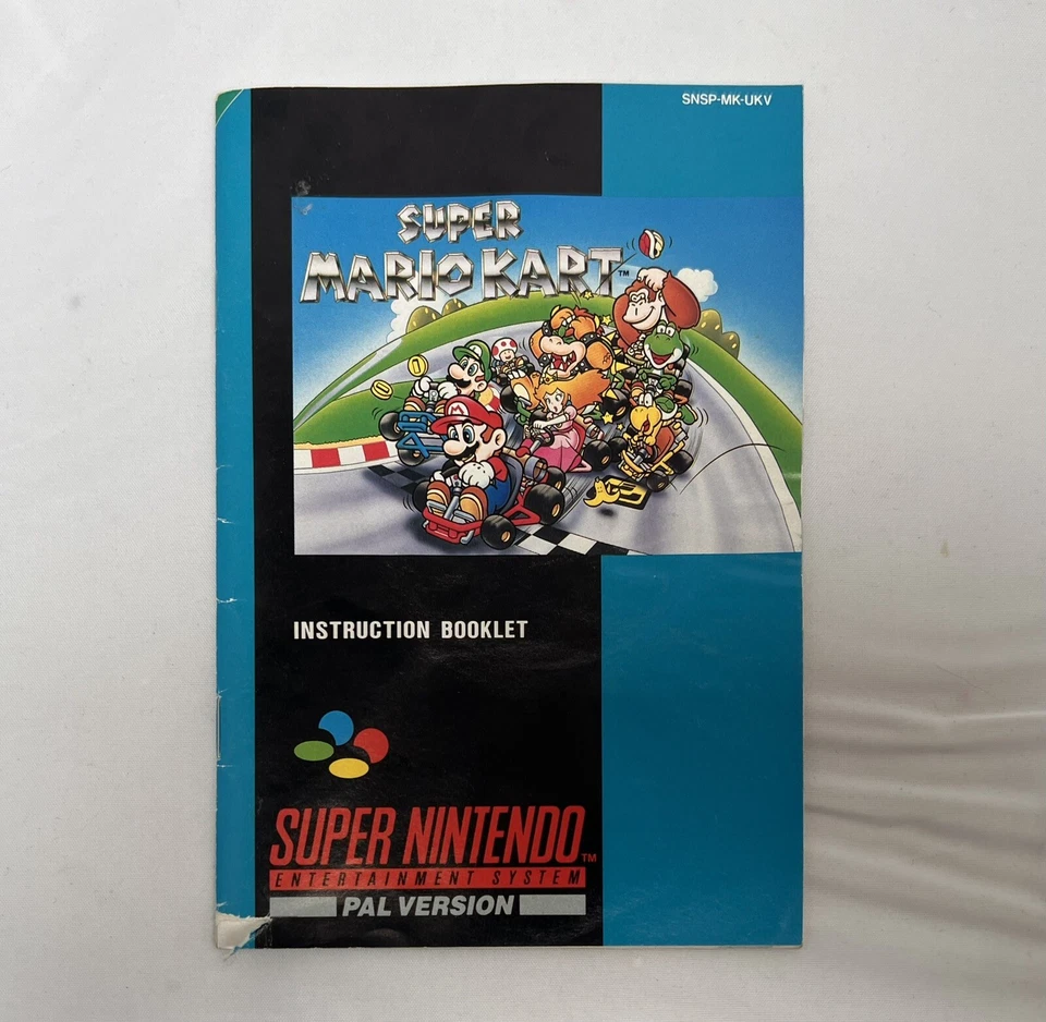 SUPER MARIO KART. Instruction Booklet. Super Nintendo. SNES. Pal Version. - Image 1 of 1