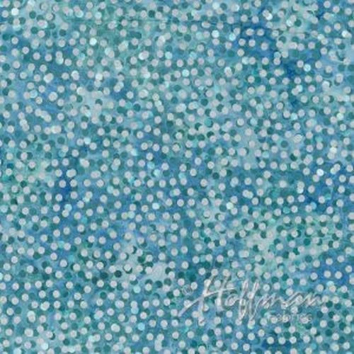 Hoffman Batiks Fabric - Bali Batik - #P2061-320S Manatee/Silver Packed Circles - Image 1 of 1