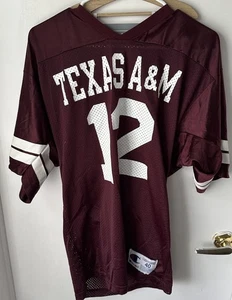 Camiseta de Colección Texas A&M Aggies #12 Campeón de Fútbol NCAA Talla 40 - Imagen 1 de 3