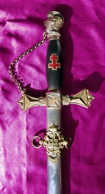 Церемониальный меч тамплиеров масонских рыцарей до гражданской войны с патриаршим крестом - Изображение 1 из 4