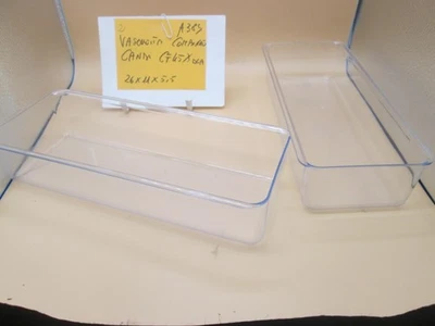 Candy due vaschette trasparenti frigorifero combi CF 45X DCA mis. 26x11x5,5 - Immagine 1 di 4