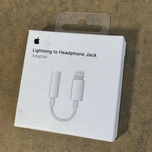 Genuine Apple Lightning to 3.5mm Headphone Jack Adapter For iPhone - Photo 1 sur 3