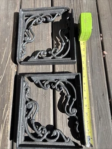 Vintage Regalträger Gusseisen 4er Set! 9 x 8 Arts & Crafts Hardware Original - Bild 1 von 4