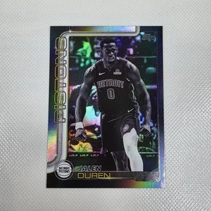 2025-26 Topps - Jalen Duren #41 Blackout Parallel Detroit Pistons NM - Picture 1 of 2