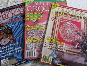 OLD TIME CROCHET Magazine 90s LOT Doily Afghan Tablecloth Edgings 85+ Patterns - Picture 1 of 5