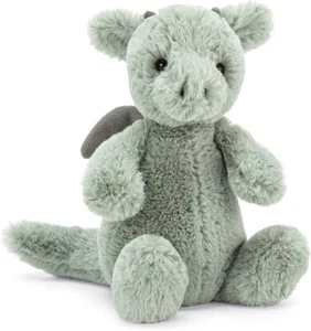 Jellycat Bashful Dragon Stuffed Animal 7" Inches Mythical Plush Toy Sage Green - Picture 1 of 3