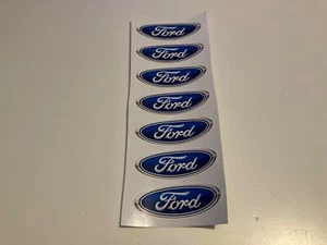 7 x Aufkleber FORD 70mm x 20mm oval geformt. Le Mans, Goodwood SET 21 - Bild 1 von 3