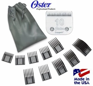 OSTER A5 Attachment GUIDE 10 COMB SET&10 BLADE*Fit A6 Golden Turbo Volt CLIPPERS - Picture 1 of 9