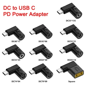 65W Converter Laptop Power Female To Male Jack Connector USB C Type C PD Adapter - Picture 1 of 22