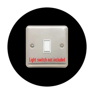 einzelner LICHTSCHALTER SURROUND, runde Acryl-Rückwand oder Fingerplatte - Bild 1 von 97