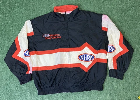 Vintage NHRA Winston Drag Racing Jacket - H3 Sportgear - Size 2XL Cover
