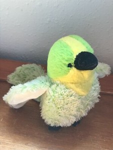 Webkinz Small Green & Yellow Plush Bird Stuffed Animal – 4 inches high x 7.25 x 
