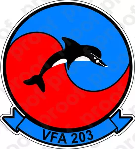 Aufkleber USN VFA 203 Blue Dolphins - Bild 1 von 1