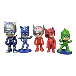 5 PJ Masks Figuren Lot Catboy Owlette Gekko 2,75" bis 3,5" grün blau rot - Bild 1 von 5