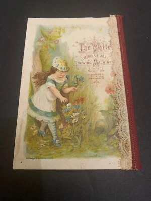 c.1890 The White King Of All Sewing Machines Victorian Trading Card - Image 1 of 2
