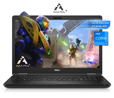 Dell 5590 15.6" Light Gaming Intel Core i5 3.60 GHz 64GB RAM 4TB SSD Win 11 Pro - Image 1 of 4