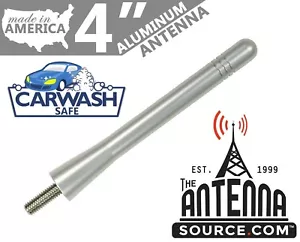 **SHORT** 4" ALUMINUM SILVER ANTENNA - FITS: Freightliner Cascadia - Foto 1 di 1