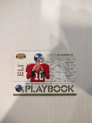 2008 Donruss Gridiron Gear Playbook Eli Manning #PL-9 /100 (JGA) - Image 1 of 2