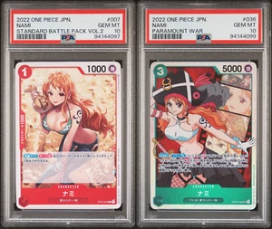 Nami PSA 10 Bundle - ST01-007 + OP02-036 - Japanese One Piece - Picture 1 of 5
