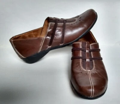 Naturalizer Nasan Women's Size 11M Brown Leather Slip On Loafer Casual Shoes 11 - Image 1 of 4