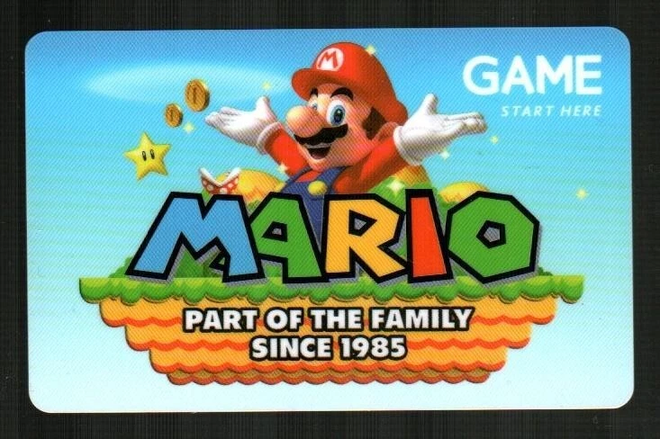 GAME ( UK ) Part of the Family Since 1985, Mario ( 2009 ) Gift Card ( $0 ) - Image 1 of 1