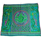 Ayahuasca visions sacred shipibo tapestry, Kene old patterns