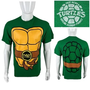 Teenage Mutant Ninja Turtles Mens Large Shirt Costume Double Sized Green EUC - Picture 1 of 7