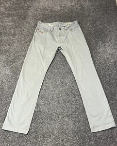 Diesel Men's Jeans Regular Slim Tapered Light Grey Washed Faded W31 L30 Iakop - Picture 1 of 12