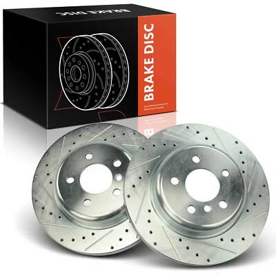 2 peças rotores de freio traseiros perfurados para BMW ActiveHybrid 5 F10 528i 535i 535d xDrive - Imagem 1 de 4