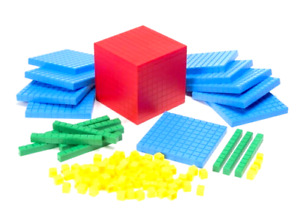 MAB Base Ten Maths Blocks Plastic Student Pack 123 pc