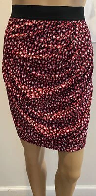 JUST CAVALLI Falda Estampado Animal Rojo/Negro Talla 44 Foto 1 de 4
