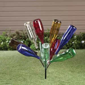 Portabottiglie vino in metallo da esterno stile unico cespuglio albero giardino palo - Foto 1 di 2