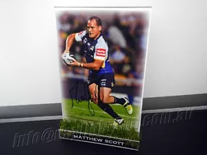 Signed North Queensland Cowboys NRL 28cm x 18cm Photo - Matt Scott - Proof COA - Picture 1 of 3