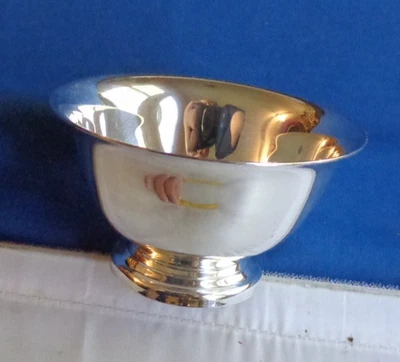Reed & Barton Small Bowl Cup B Paul Revere Design 14 Silver Plate 3.5”L X2 .5" H - Image 1 of 4
