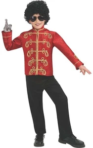 CHAQUETA DE HALLOWEEN INFANTIL MICHAEL JACKSON ROJA CON LICENCIA MILITAR - Imagen 1 de 2