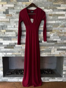 AYM Taylor Maxi Dress Wine Red XS Formal Bodycon - Bild 1 von 9