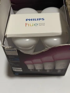 Philips Hue 75W A19 White and Color Ambiance LED Smart Color-Changing Bulb 4 Pk - Picture 1 of 3