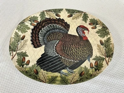 NEW John Derian Target 2024 Turkey Platter 19x14Stoneware Thanksgiving  - Image 1 of 4