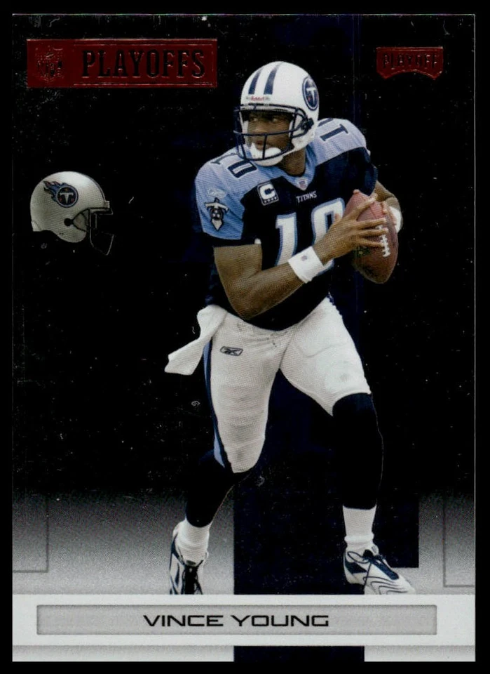 2007 Playoff NFL Playoffs #97 Vince Young Red Metalized #/399 - Image 1 of 2