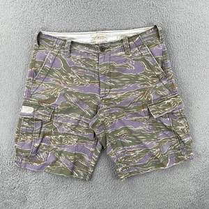 Vtg Ralph Lauren Denim & Supply Men’s 36 Spec No 3179 Tiger Stripe Cargo Shorts - Picture 1 of 18