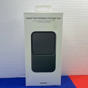 Samsung Super Fast Wireless Charger Duo für Samsung Geräte - Dunkelgrau - Bild 1 von 7