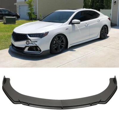 For Acura TLX ILX Carbon Fiber Front Bumper Lip Splitter Spoiler Chin Body Kit - Image 1 of 4