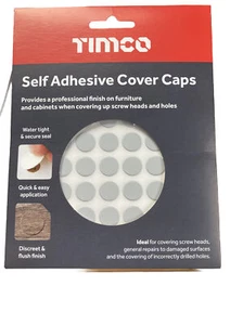 Self-Adhesive Screw Cover Caps Grey 13mm 112 Pieces Timco COVERGR13 - Picture 1 of 3