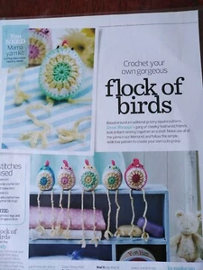 FLOCK OF BIRDS - Crochet your own gorgeous flock -  Magazine Pull Out - Picture 1 of 2