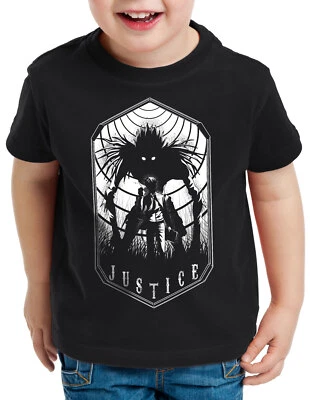 Light Justice Kinder T-Shirt yagami death note manga anime shinigami apfel dämon - Bild 1 von 2