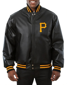 Letterman Pittsburgh Pirates Black Varsity Jacket Genuine Sheep Leather