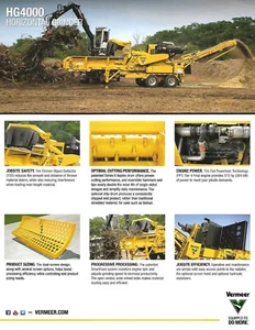 Equipment Data Sheet - Vermeer HG4000 Horizontal Grinder c2016 Brochure (E7648) - Picture 1 of 1